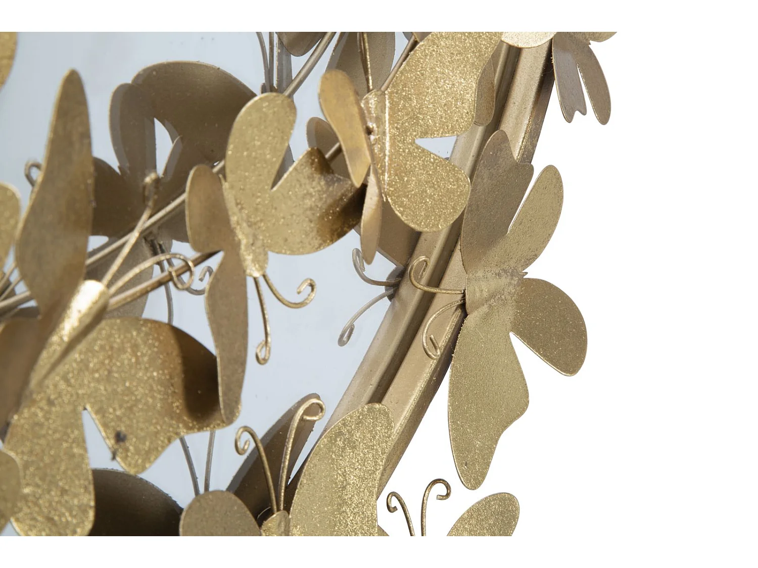 Miroir Mural Design "Butterfly" 75cm Or