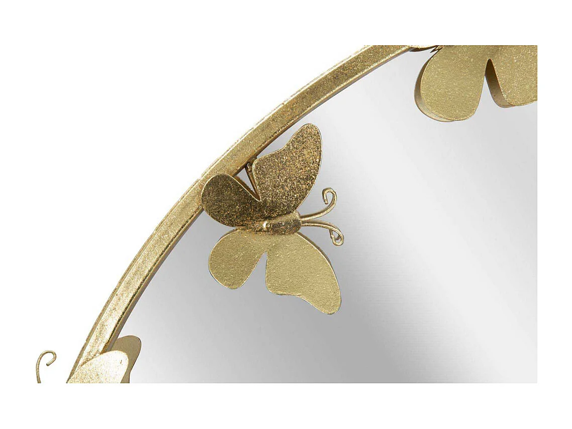 Miroir Mural Design "Butterfly" 75cm Or