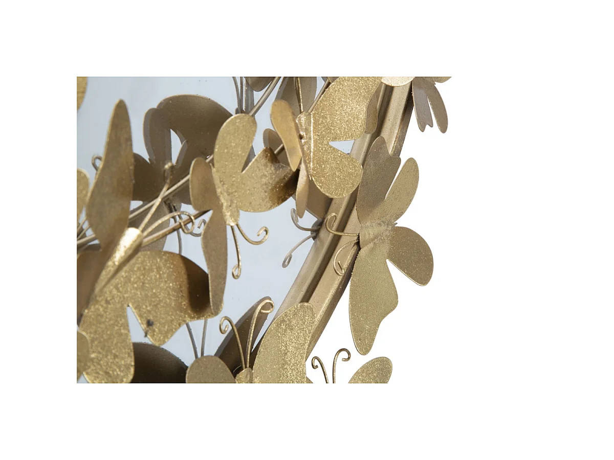 Miroir Mural Design "Butterfly" 75cm Or