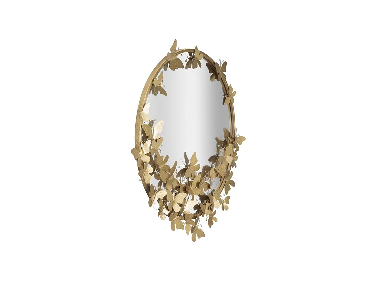 Miroir Mural Design "Butterfly" 75cm Or