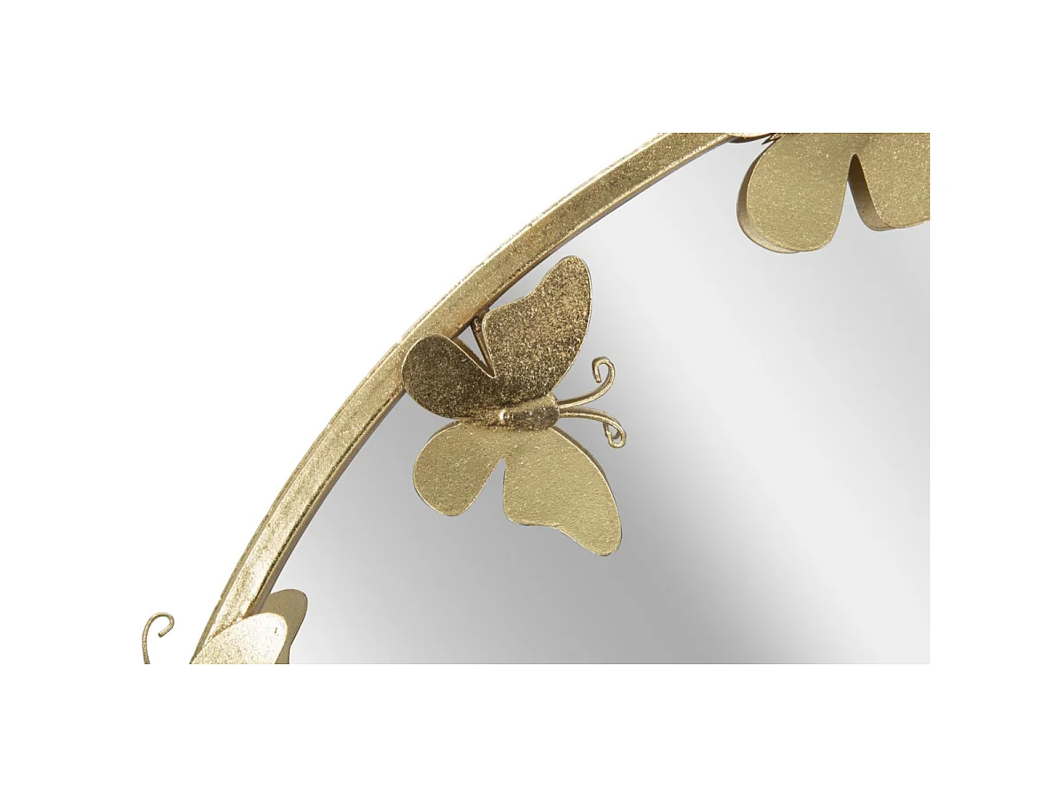 Miroir Mural Design "Butterfly" 75cm Or