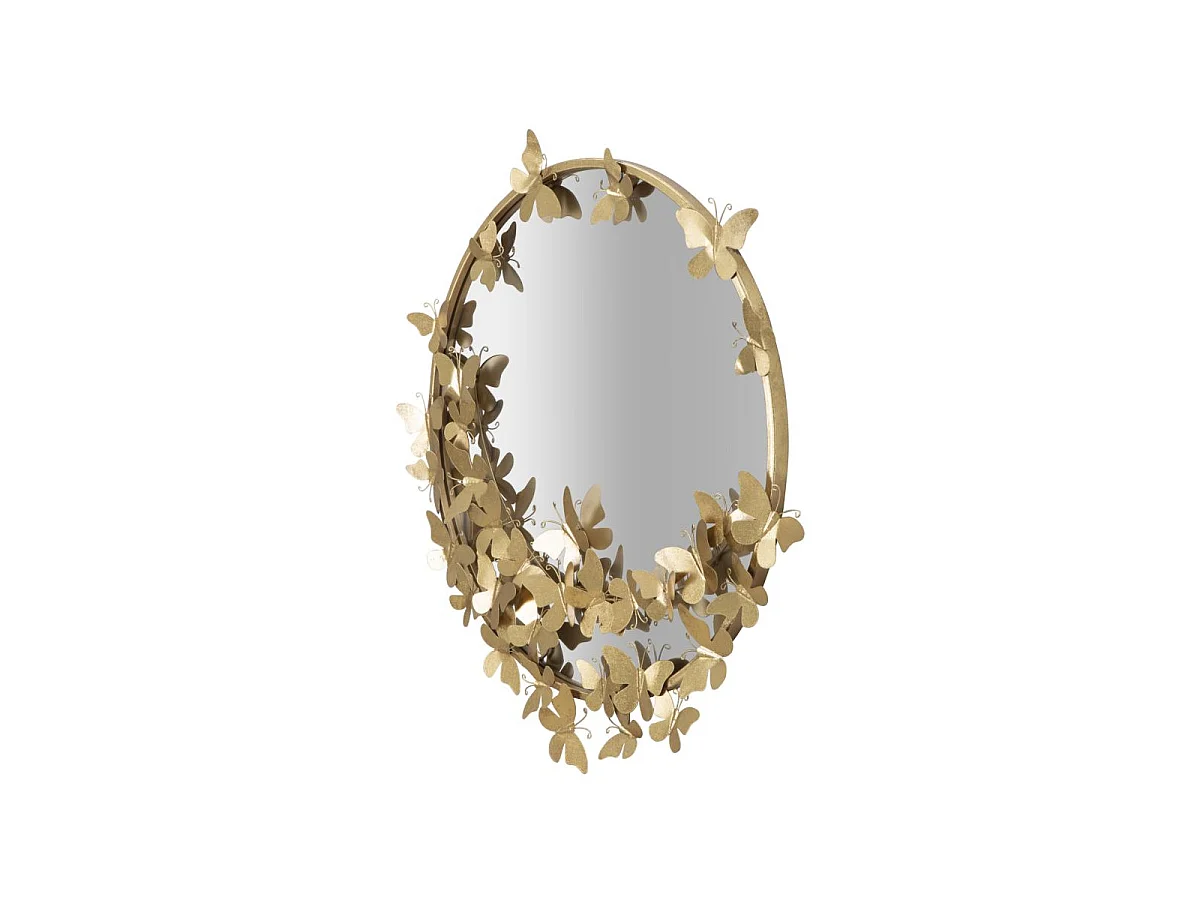 Miroir Mural Design "Butterfly" 75cm Or