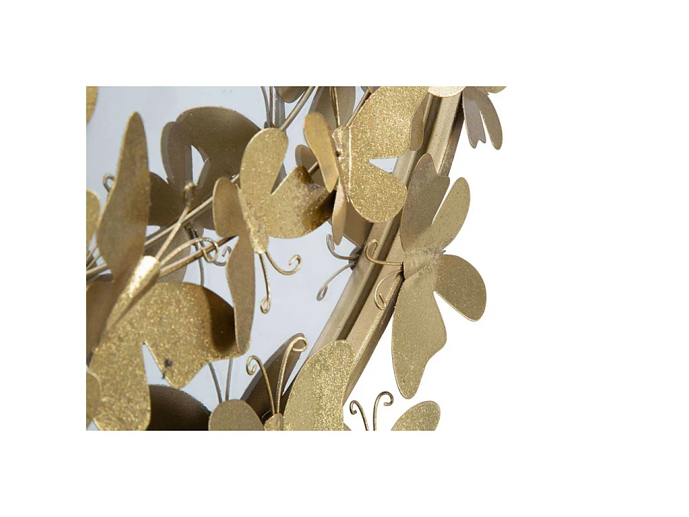 Miroir Mural Design "Butterfly" 75cm Or