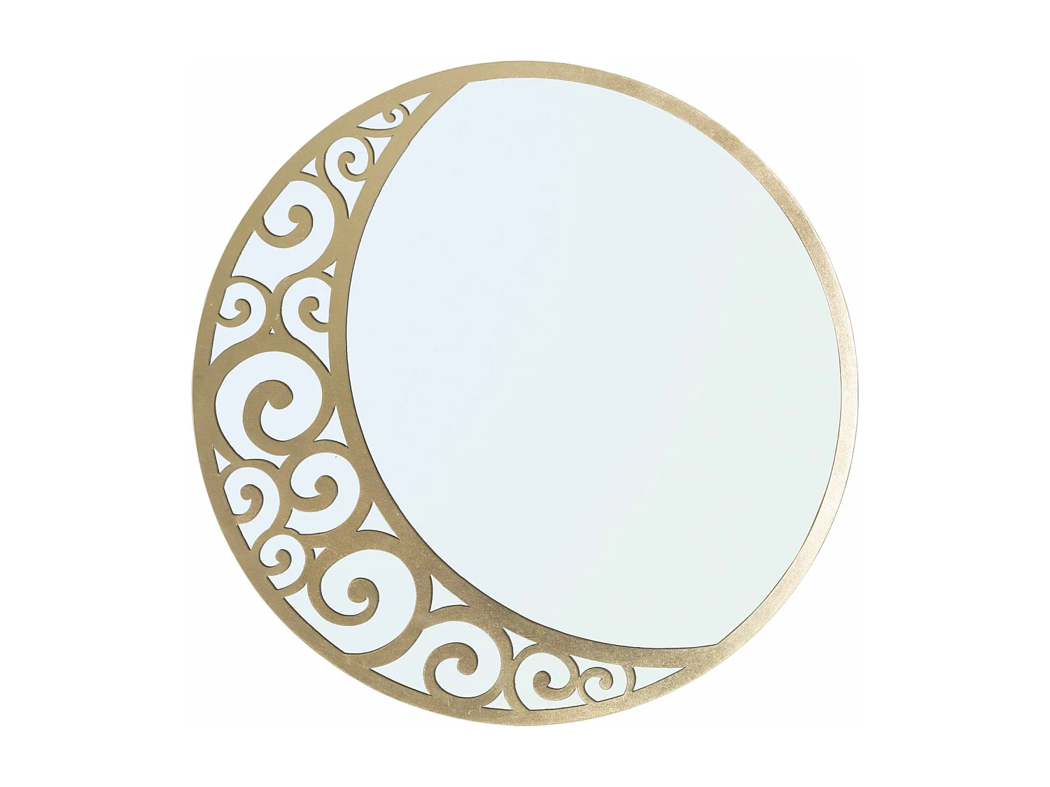 Miroir Mural Design "Luna" 72cm Or
