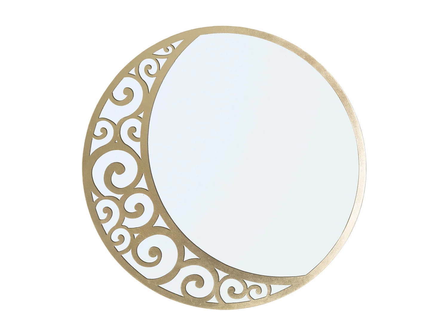 Miroir Mural Design "Luna" 72cm Or