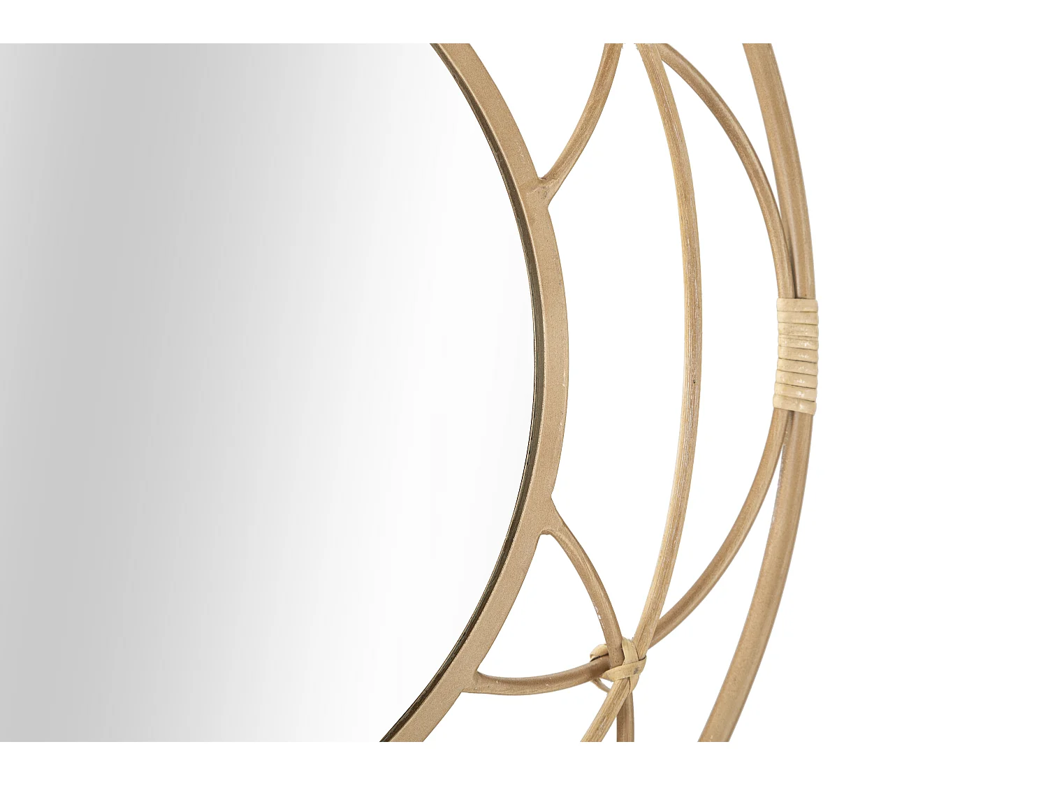 Miroir Mural Déco "Valencia" 60cm Naturel