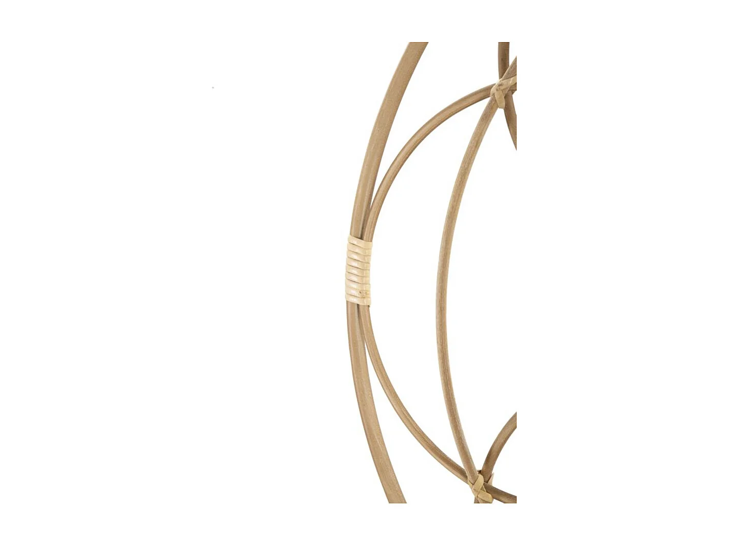 Bruine metalen wandspiegel Ø 60x3 cm