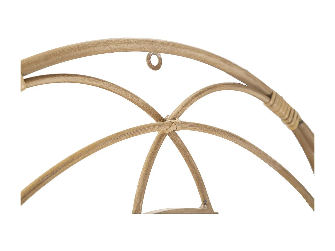 Bruine metalen wandspiegel Ø 60x3 cm