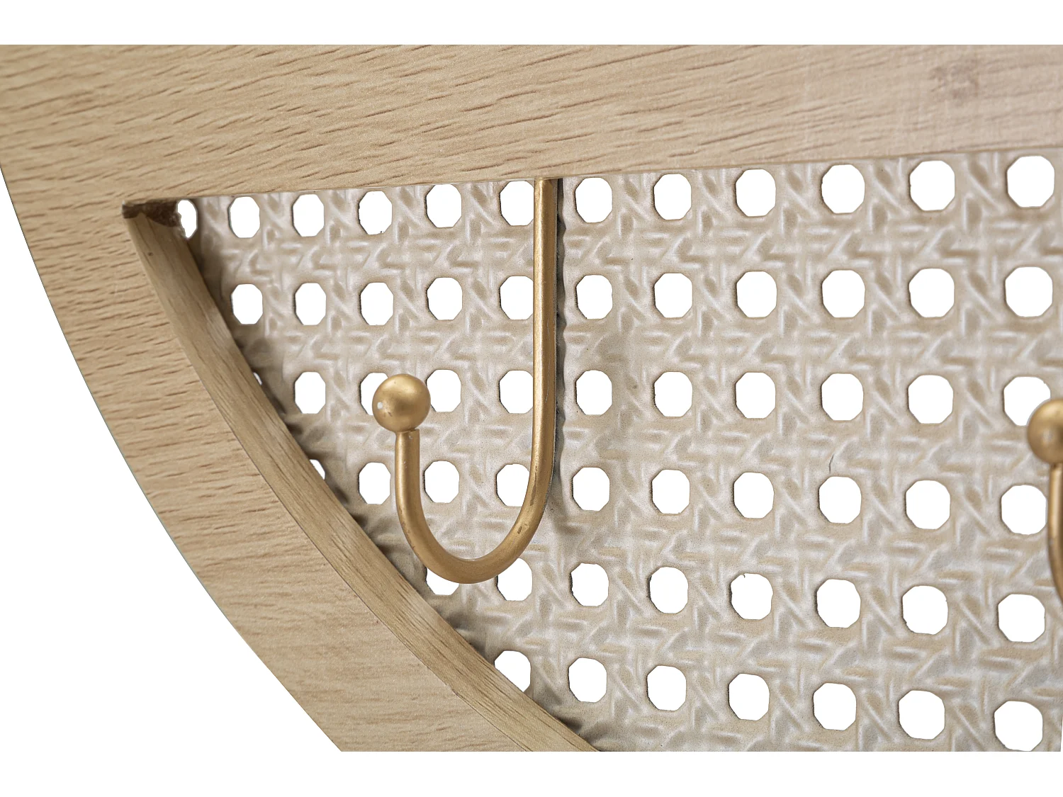 Specchio rotondo da parete in legno marrone Ø cm 50x5