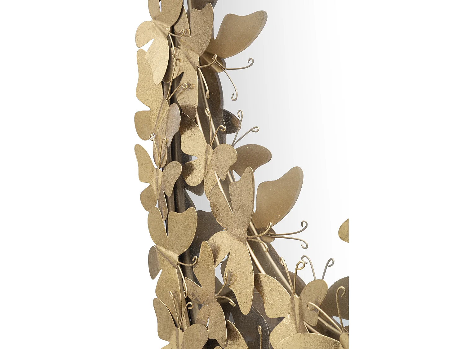 Miroir Mural Design "Butterfly" 89cm Or