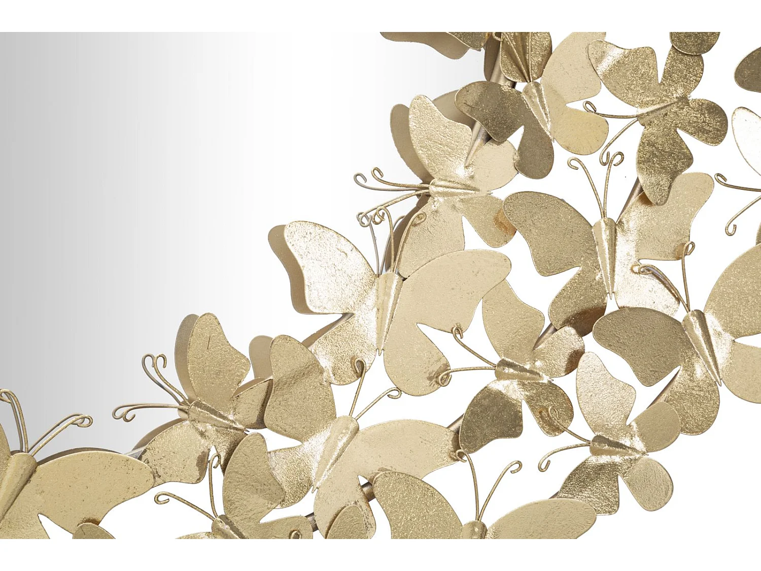 Miroir Mural Design "Butterfly" 81cm Or