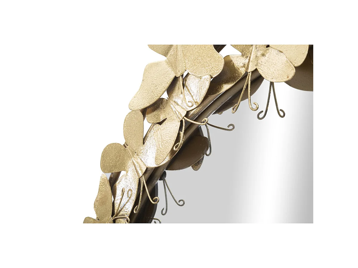 Miroir Mural Design "Butterfly" 81cm Or