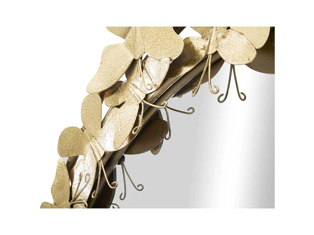 Miroir Mural Design "Butterfly" 81cm Or
