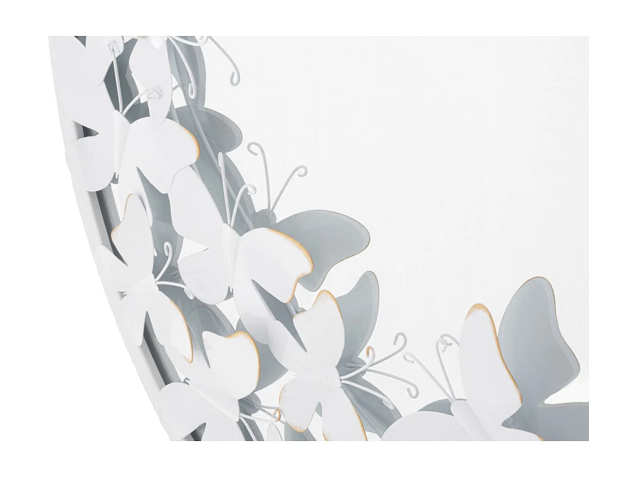 Miroir Mural Design "Butterfly" 62cm Blanc