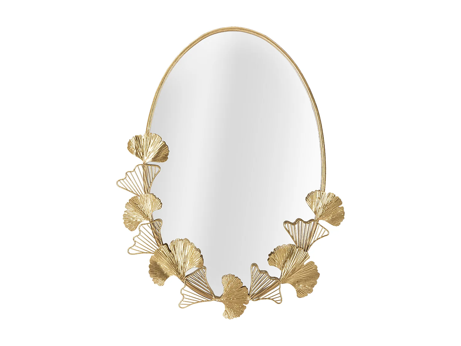 Miroir Mural Design "Little Leaf" 78cm Or