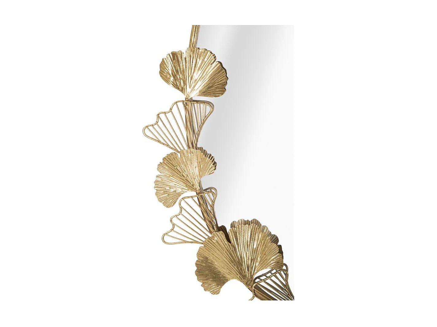 Miroir Mural Design "Little Leaf" 78cm Or