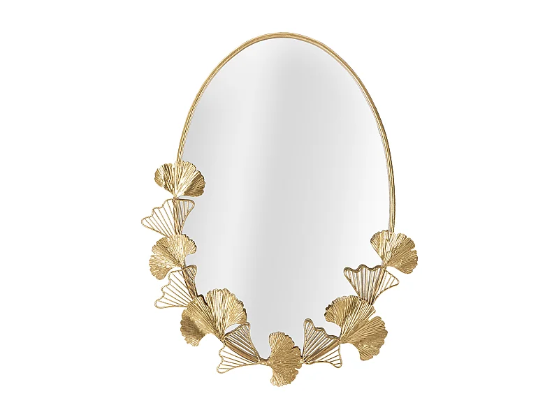 Miroir Mural Design "Little Leaf" 78cm Or