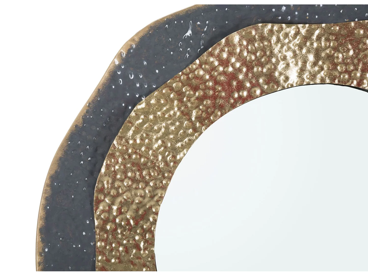 Specchio da parete rotondo cerchi in metallo multicolore Ø cm 65,5x5