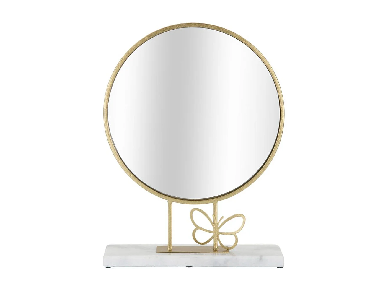 Miroir sur Pied en Marbre "Butterfly" 39cm Or
