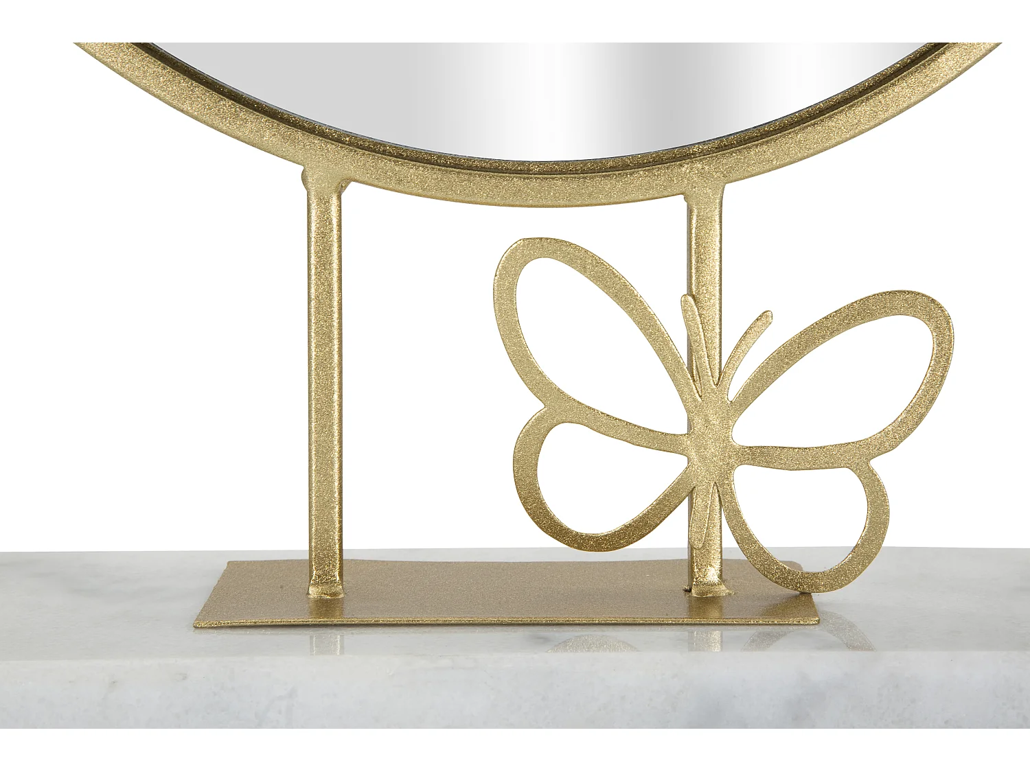 Miroir sur Pied en Marbre "Butterfly" 39cm Or