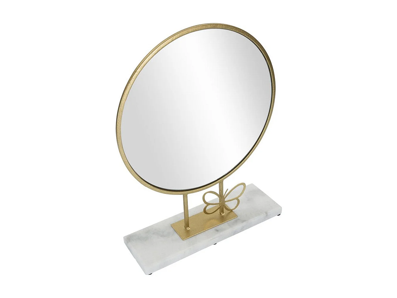 Miroir sur Pied en Marbre "Butterfly" 39cm Or