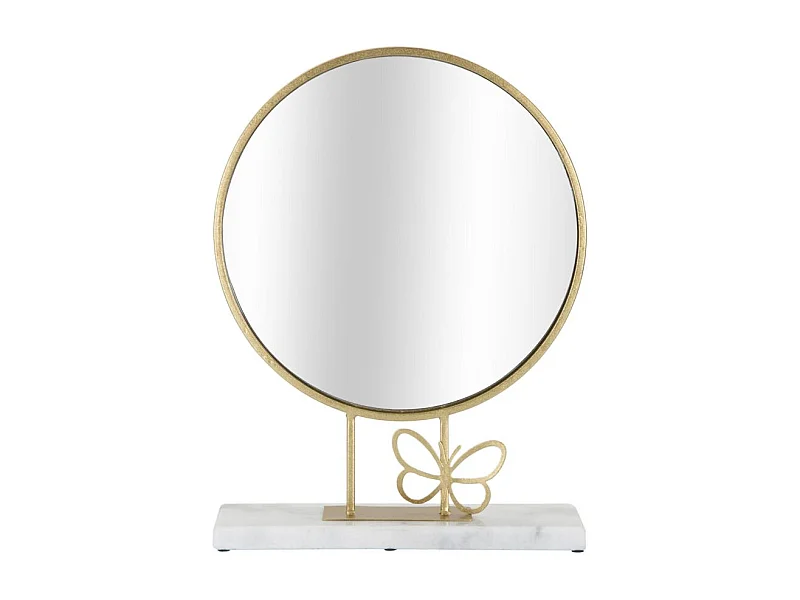 Miroir sur Pied en Marbre "Butterfly" 39cm Or