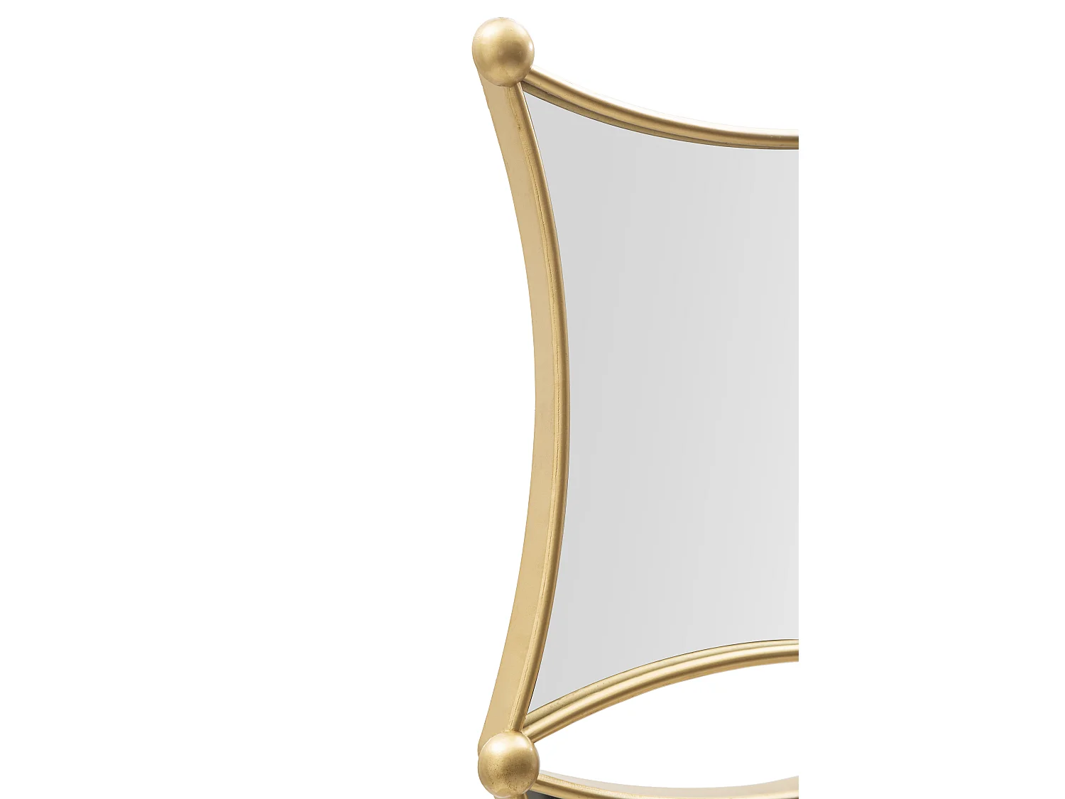 Specchio da parete geometrico in metallo dorato cm 68x3,5x68