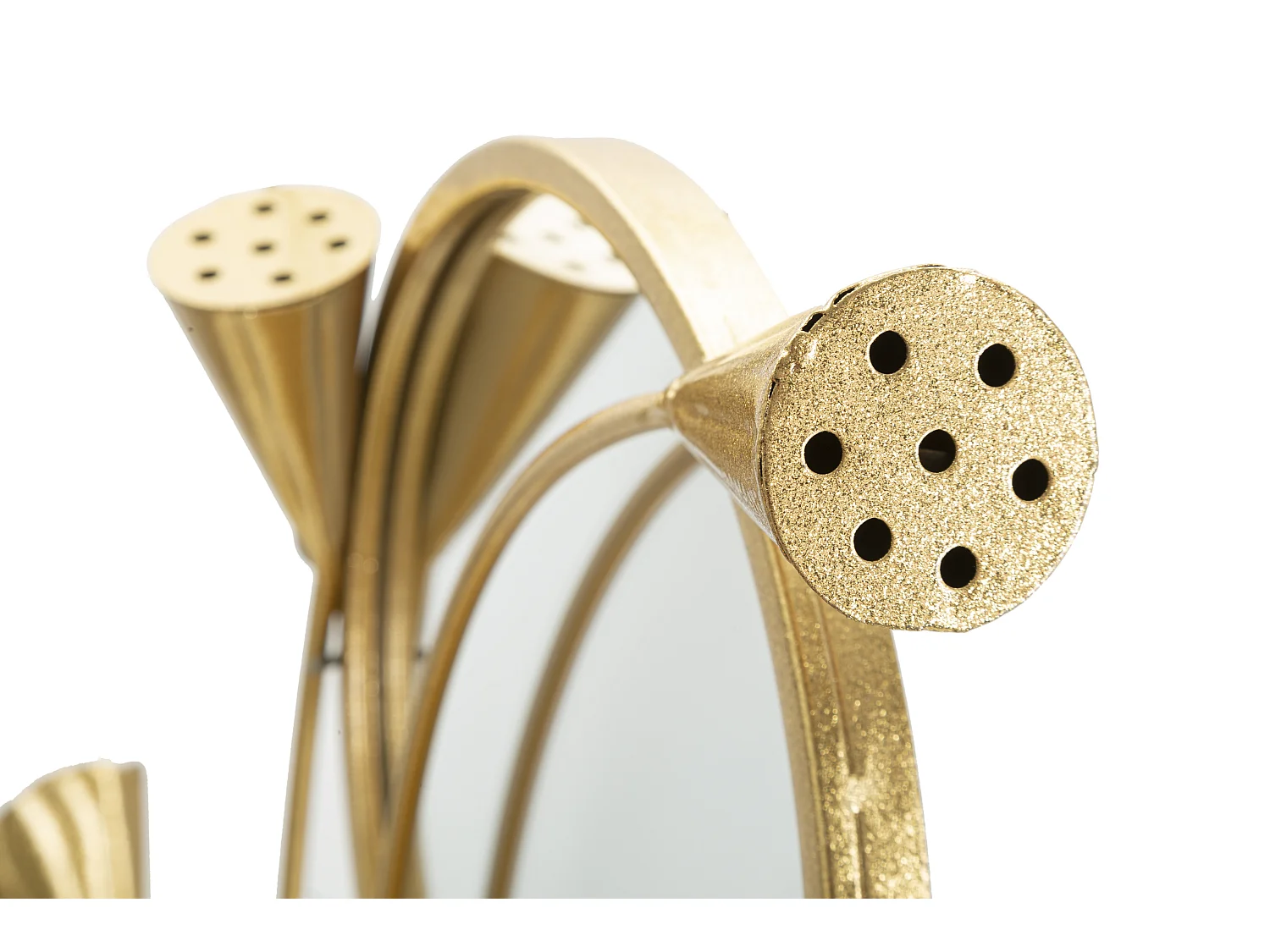 Specchio da parete in metallo dorato cm 65x8x88