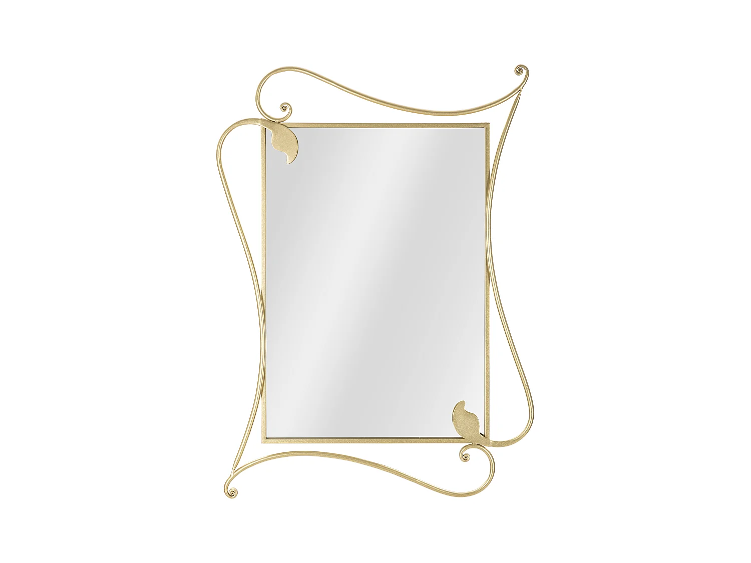 Miroir Mural Design "Pétale" 110cm Or