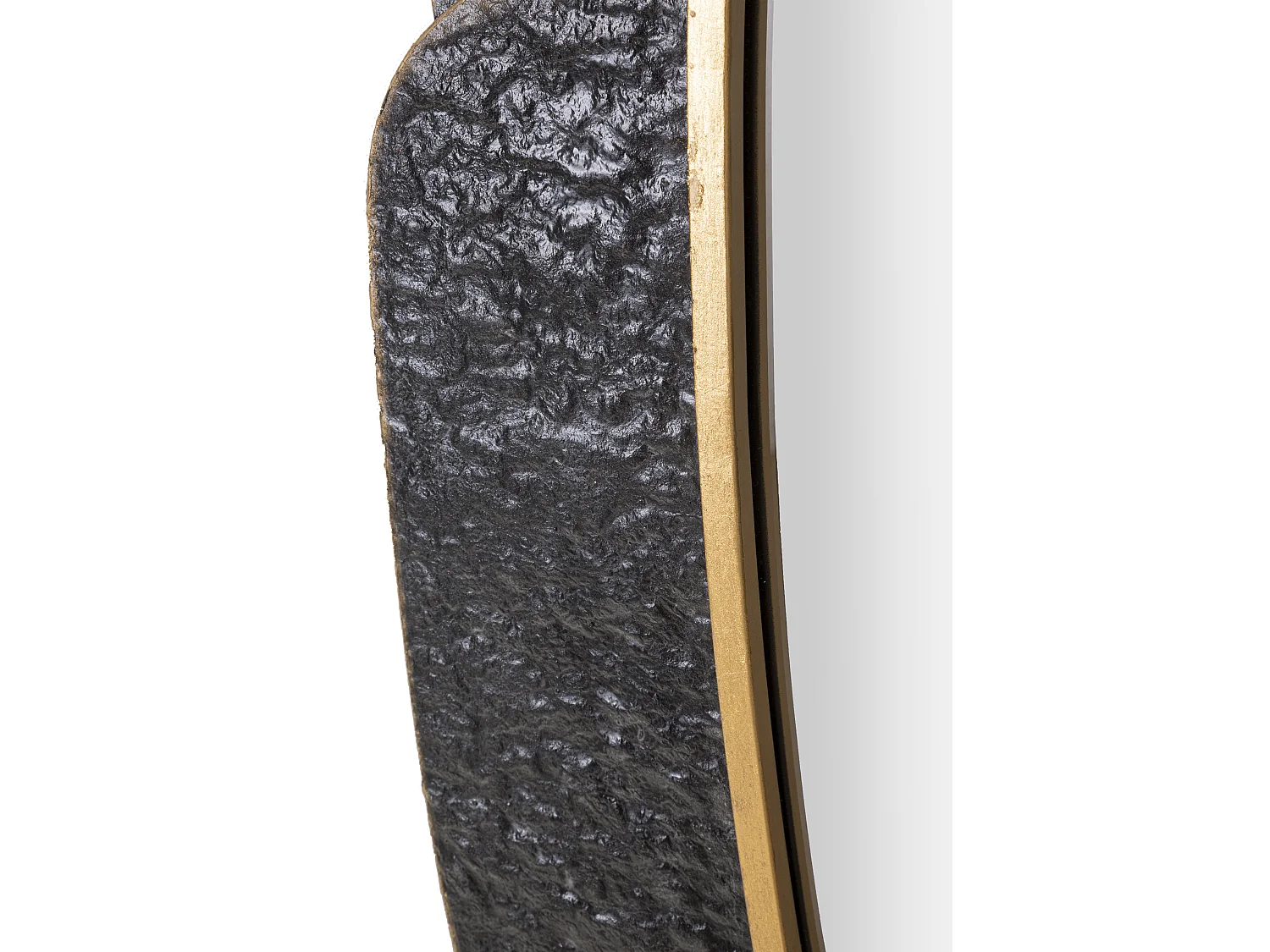 Miroir Mural Design "Art" 90cm Gris & Or