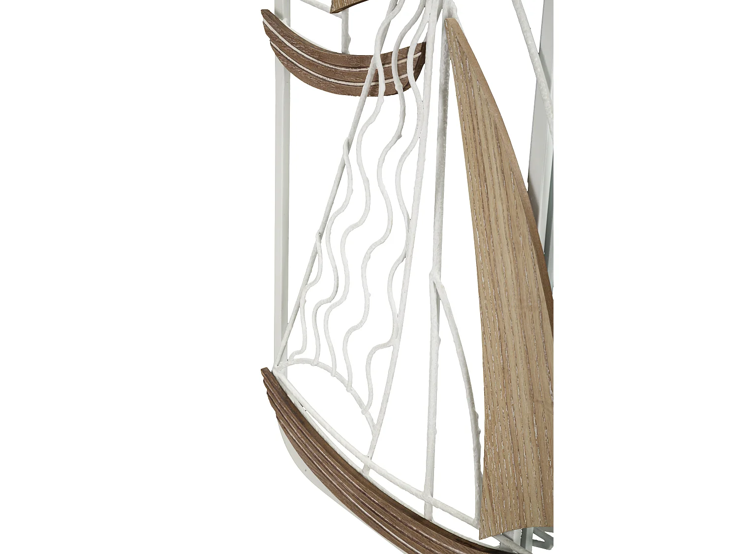 Specchio da parete in metallo bianco cm 60x4,4x60