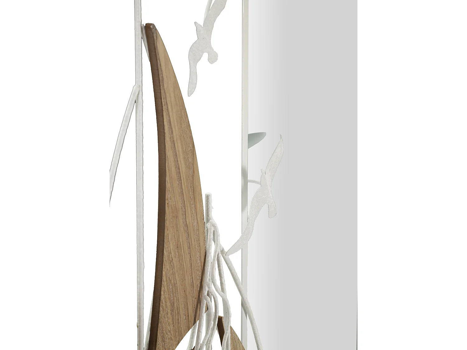 Specchio da parete in metallo bianco cm 60x4,4x60