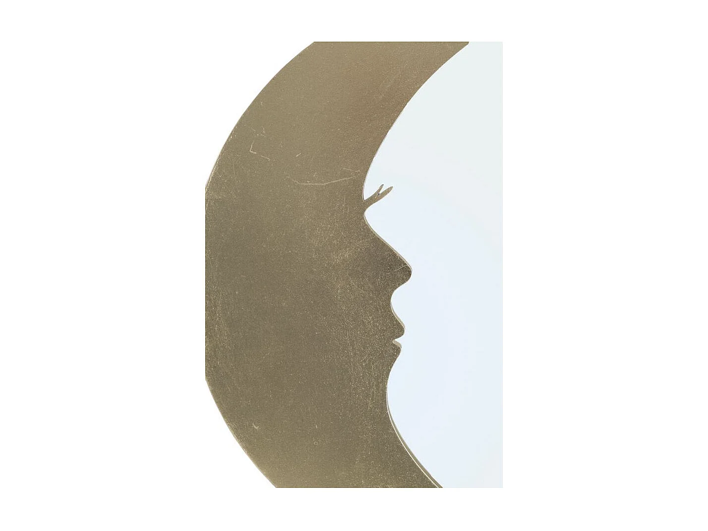 Miroir Mural Design "Moon" 72cm Or