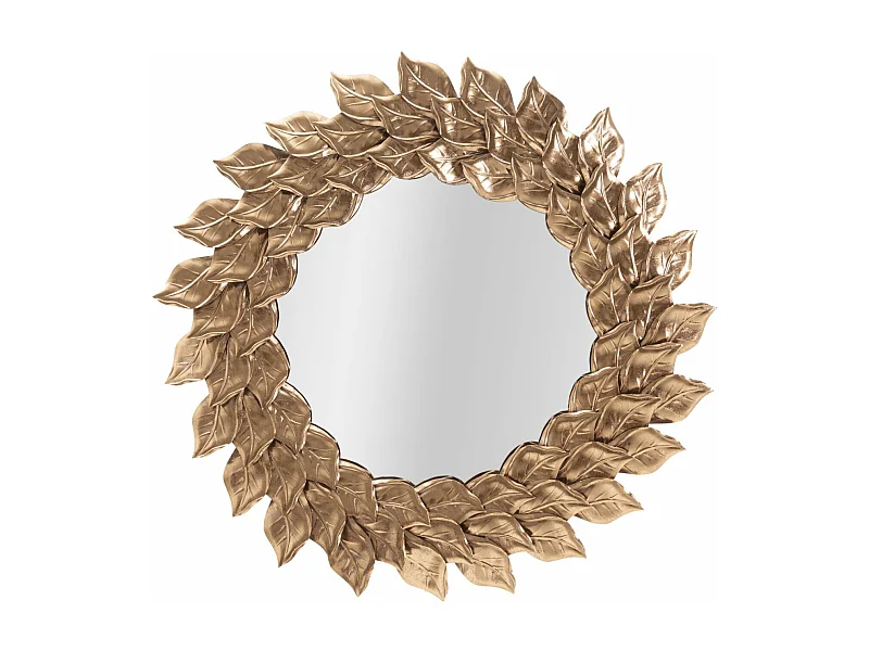 Miroir Mural Design "Corolle" 73cm Cuivre