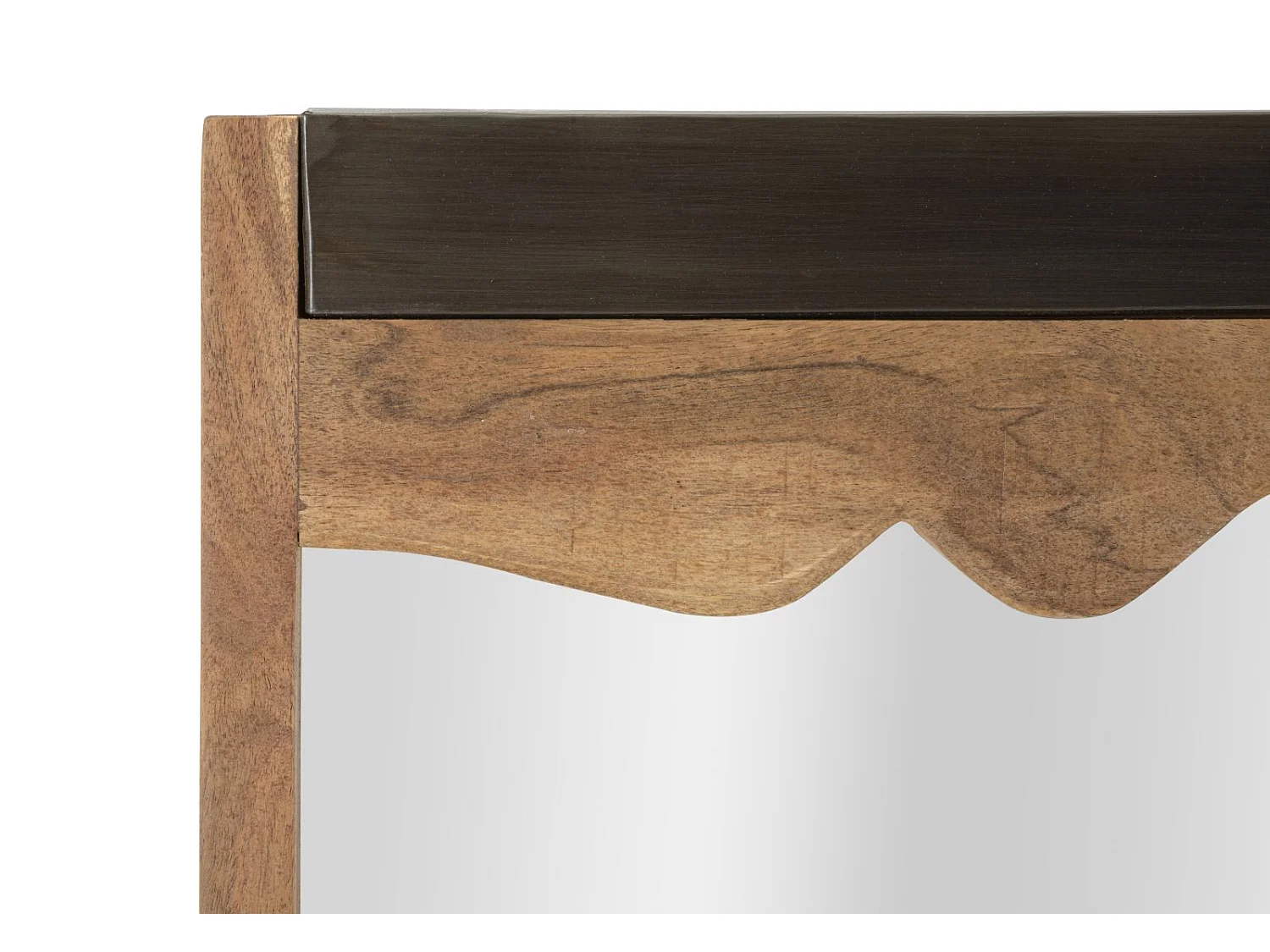 Miroir Mural Design en Bois "Yellowstone" 120cm Marron