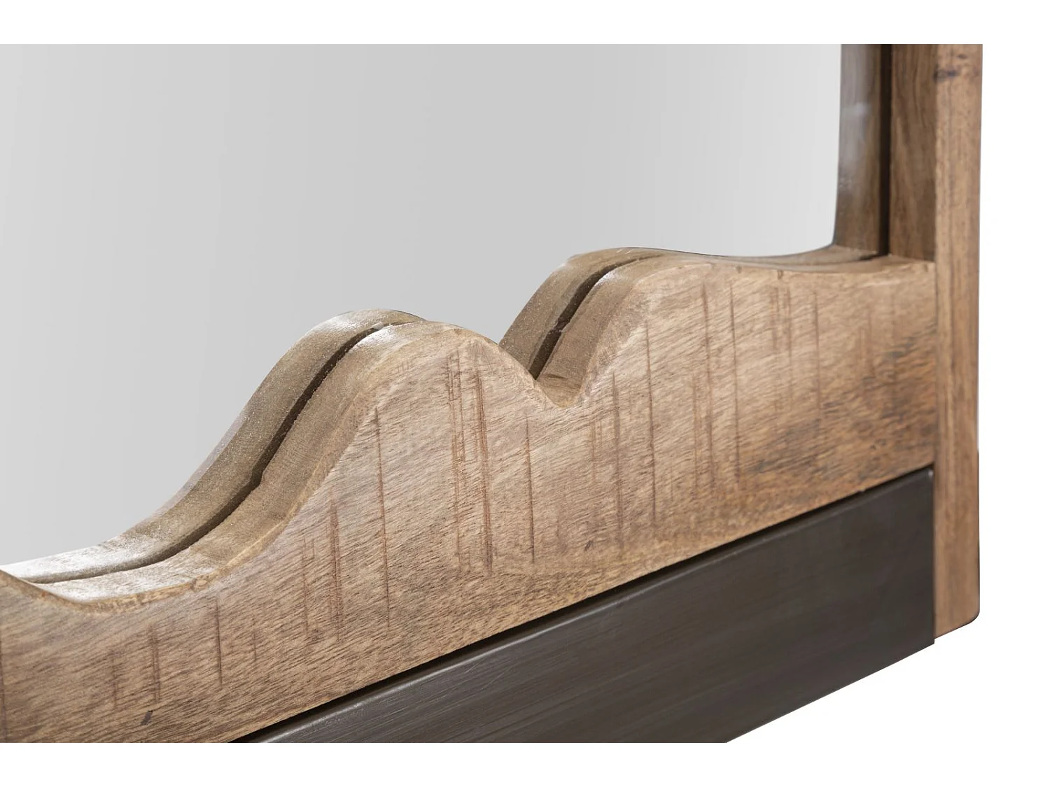 Miroir Mural Design en Bois "Yellowstone" 120cm Marron