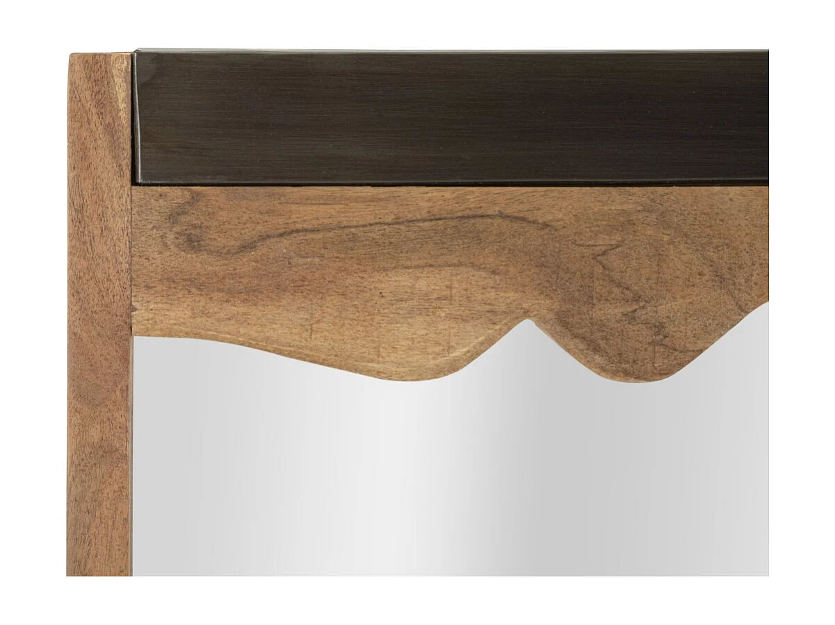 Miroir Mural Design en Bois "Yellowstone" 120cm Marron