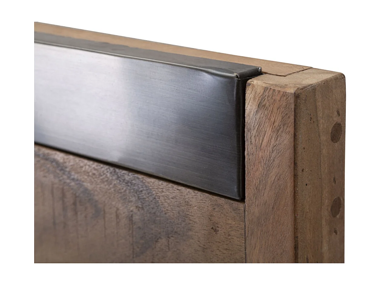 Miroir Mural Design en Bois "Yellowstone" 120cm Marron
