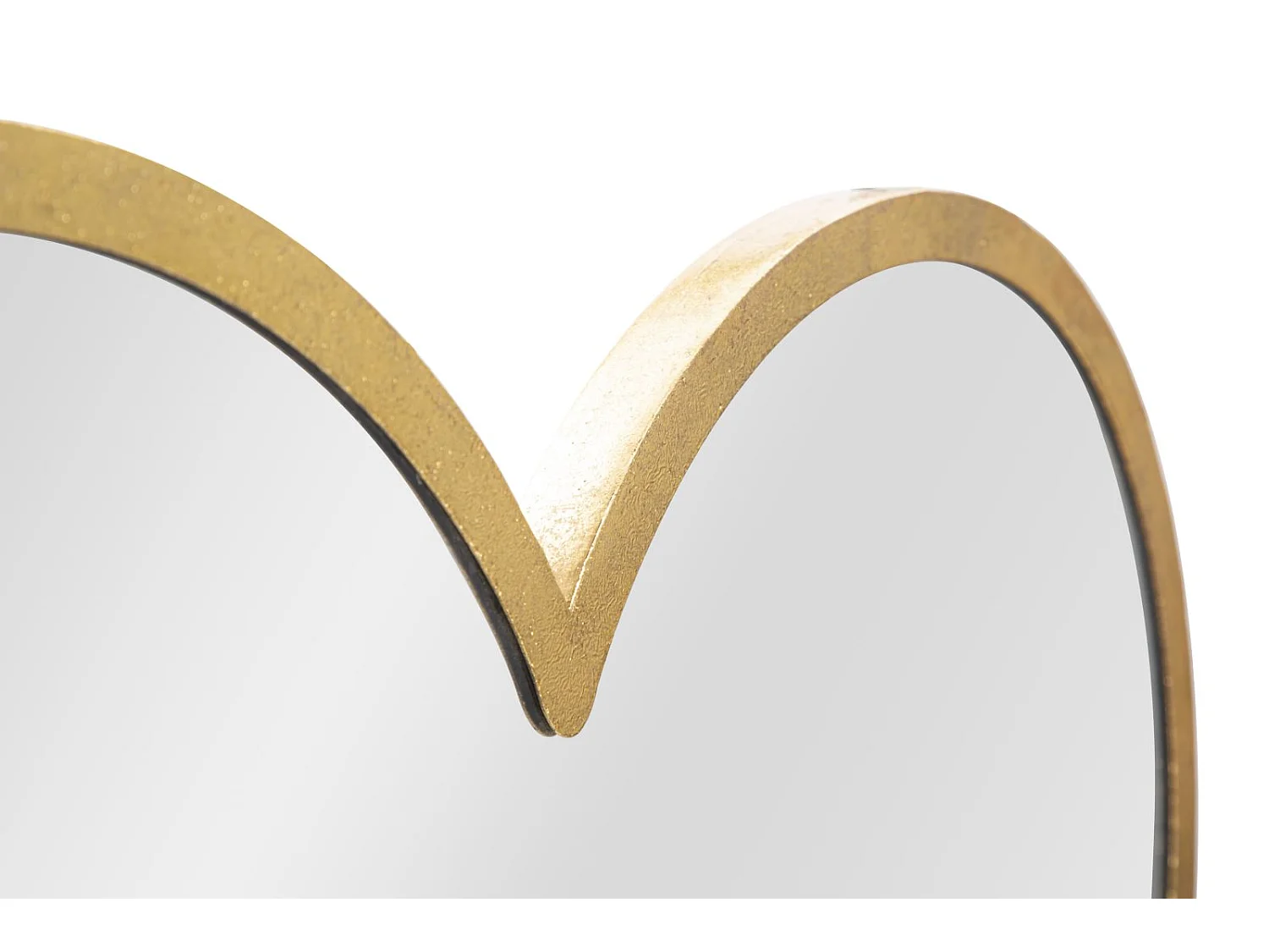 Double Miroir Mural Déco "Cœurs" 65cm Or