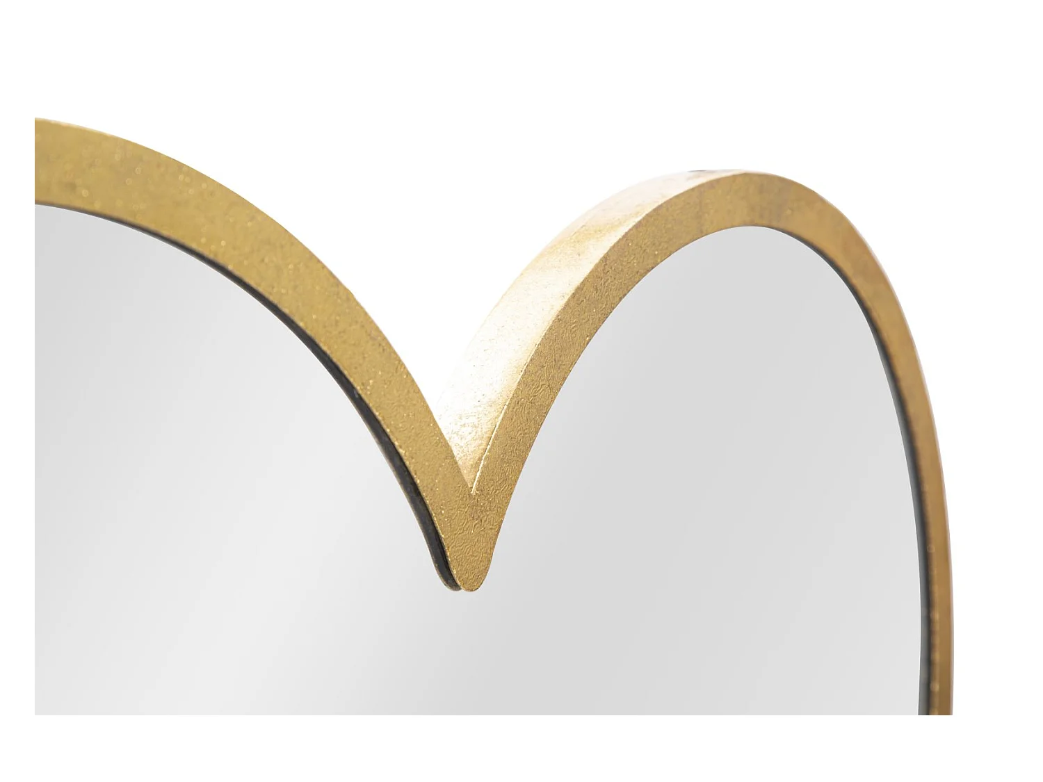 Double Miroir Mural Déco "Cœurs" 65cm Or