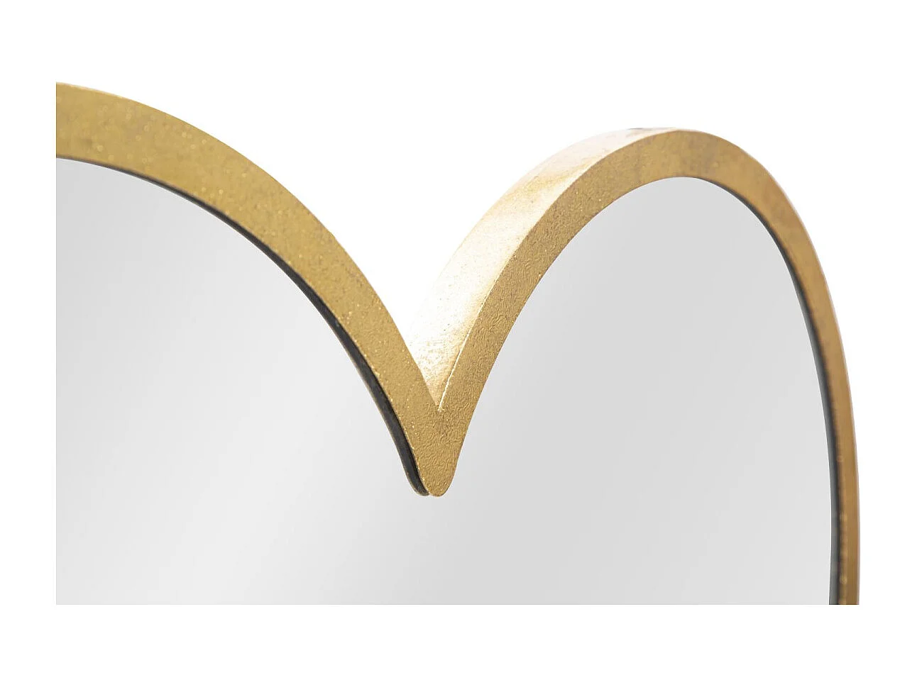 Double Miroir Mural Déco "Cœurs" 65cm Or