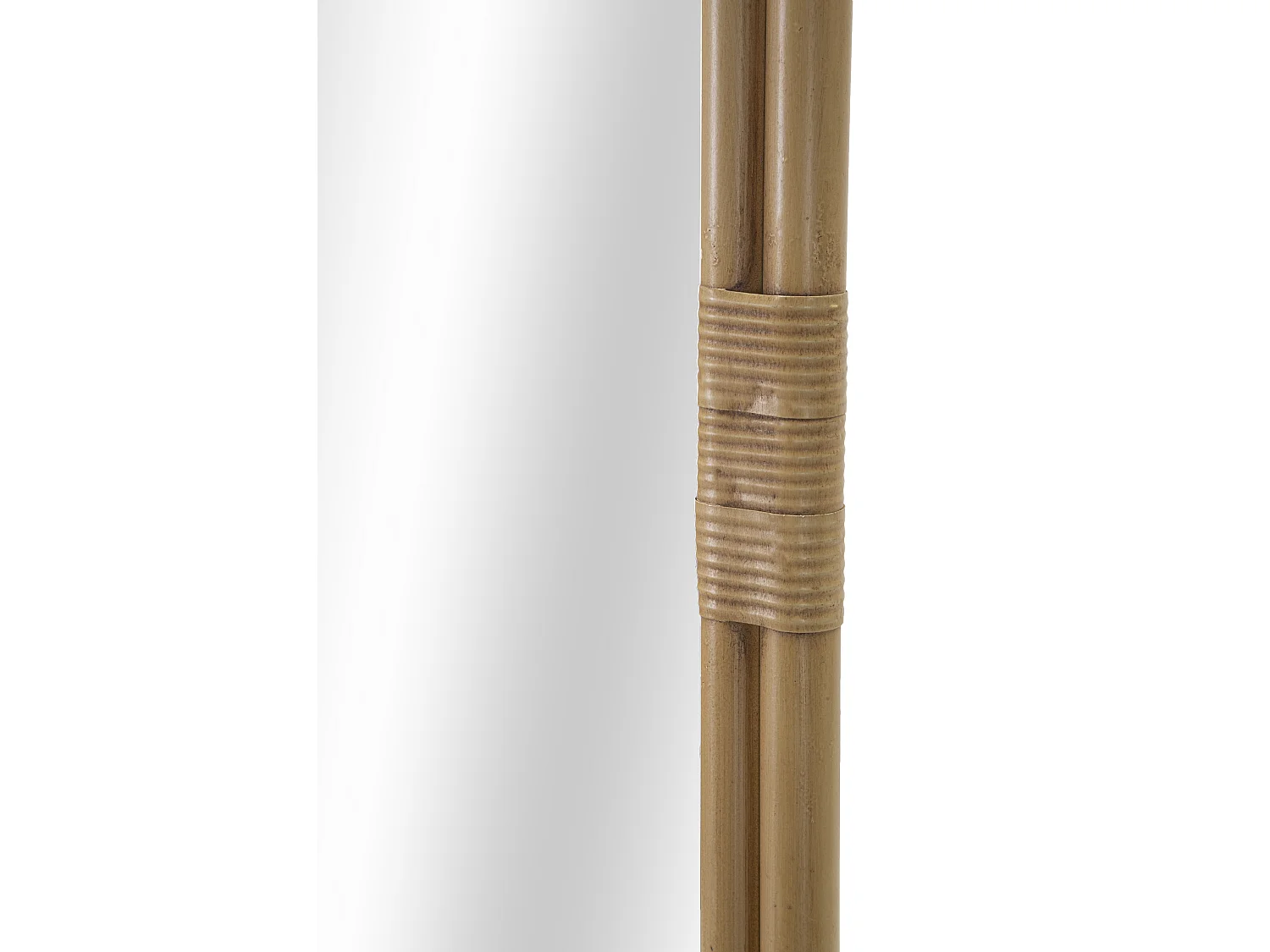 Miroir Échelle Déco Effet Rotin "Panama" 151cm Naturel