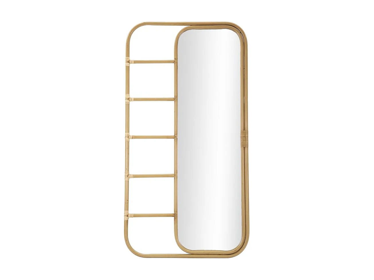 Specchio da pavimento in metallo marrone cm 77,5x3,3x151