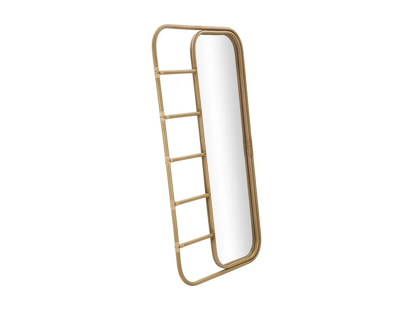 Specchio da pavimento in metallo marrone cm 77,5x3,3x151