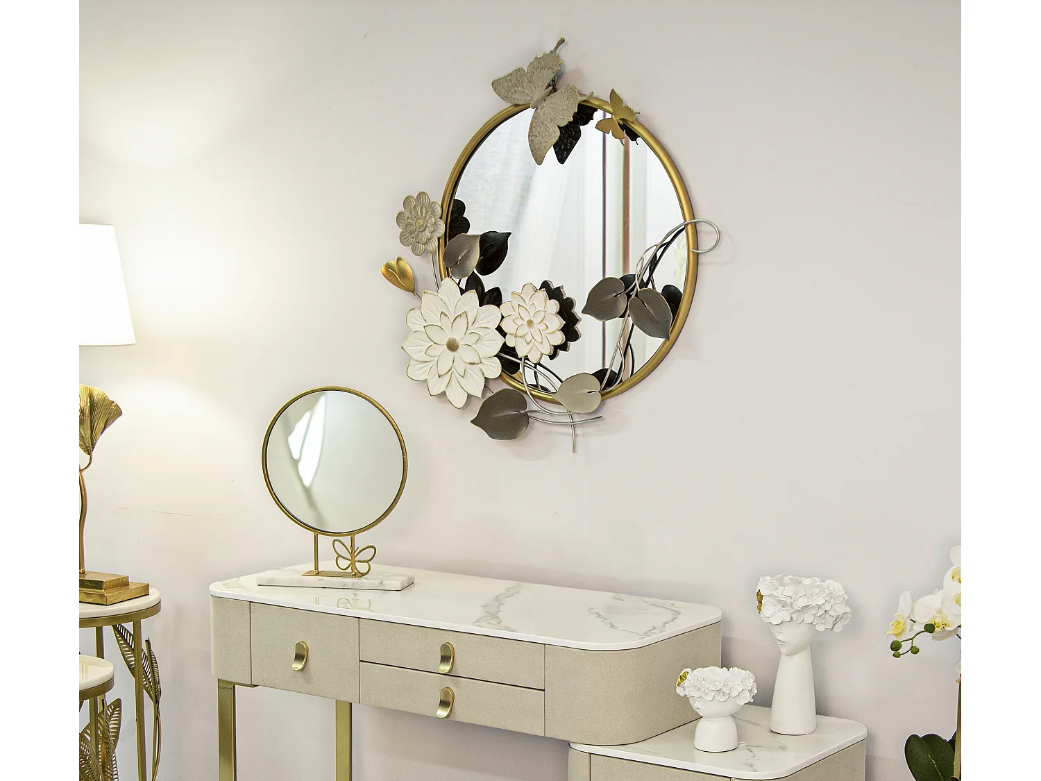 Miroir Mural Déco "Tonis" 74cm Multicolore