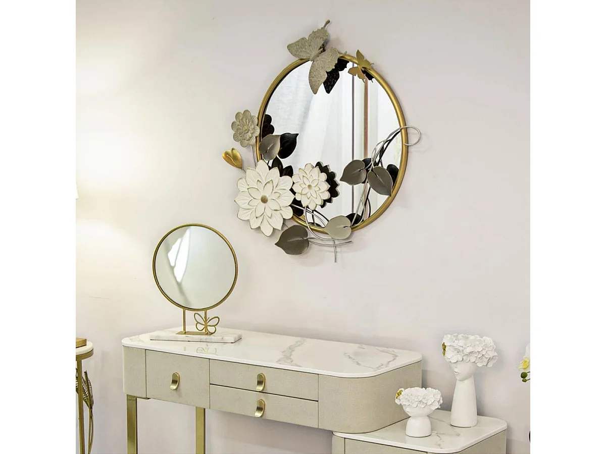 Miroir Mural Déco "Tonis" 74cm Multicolore