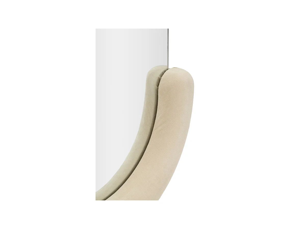 Beige fluwelen wandspiegel 60x7x160 cm