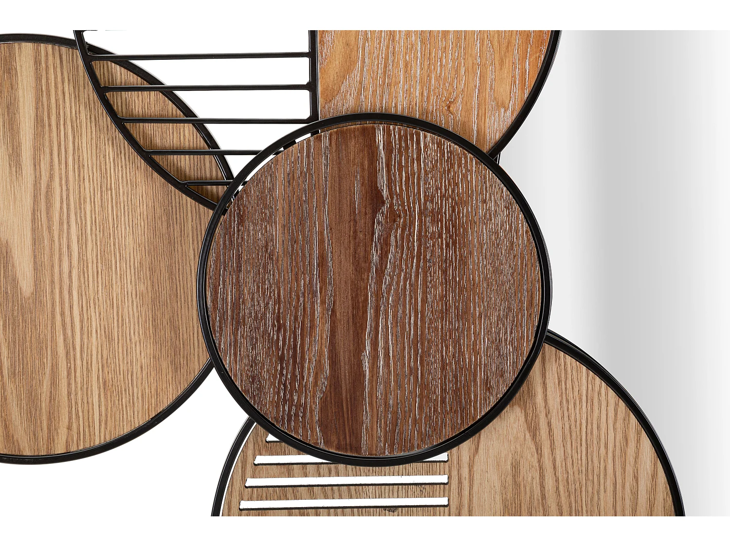 Miroir Mural Déco "Woody" 123cm Naturel