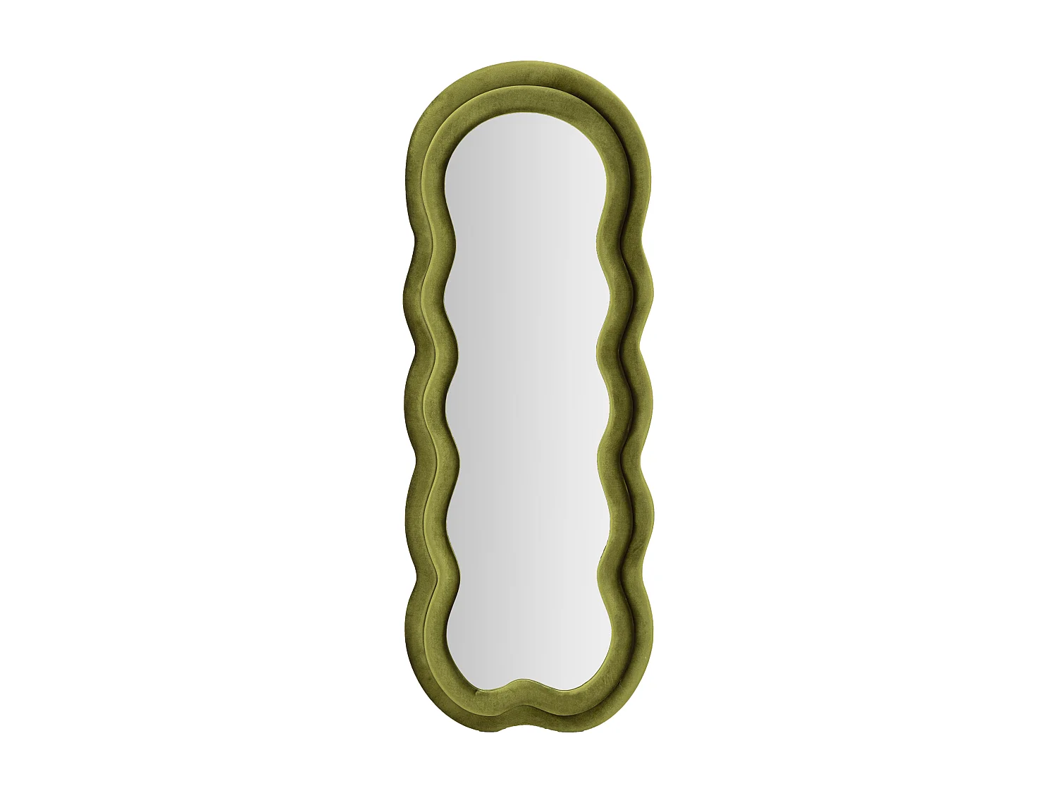 Miroir Mural en Velours "Wavy" 160cm Vert
