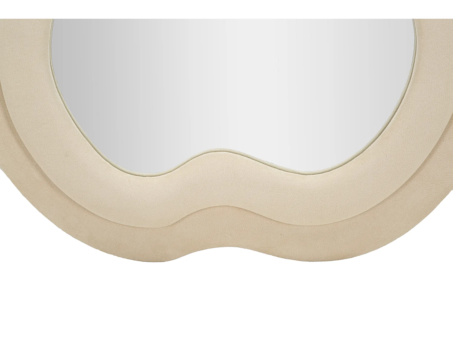 Miroir Mural en Velours "Wavy" 160cm Crème